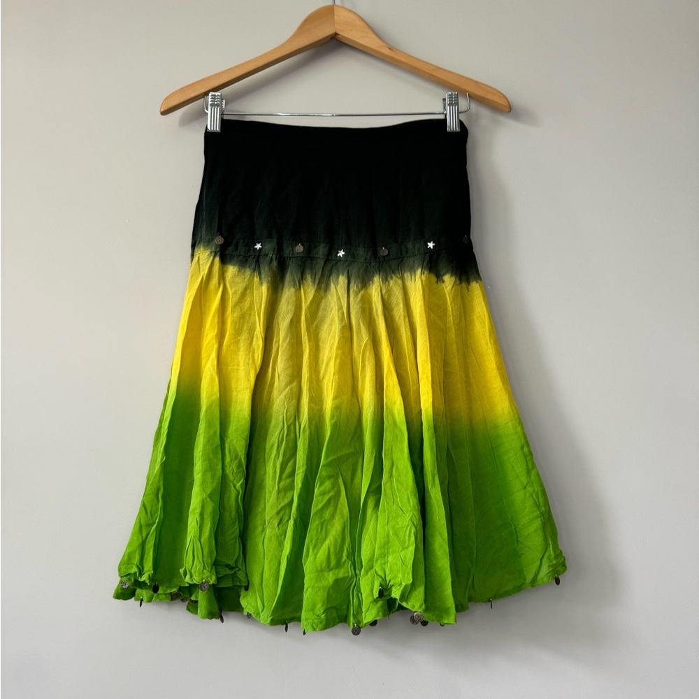 Island Style wrap ombré embellished skirt small
